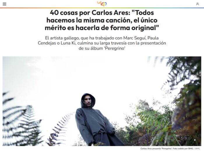 Carlos Ares en Los 40